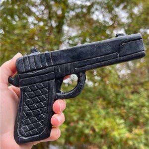 Black Jade Hand Carved Crystal Gun